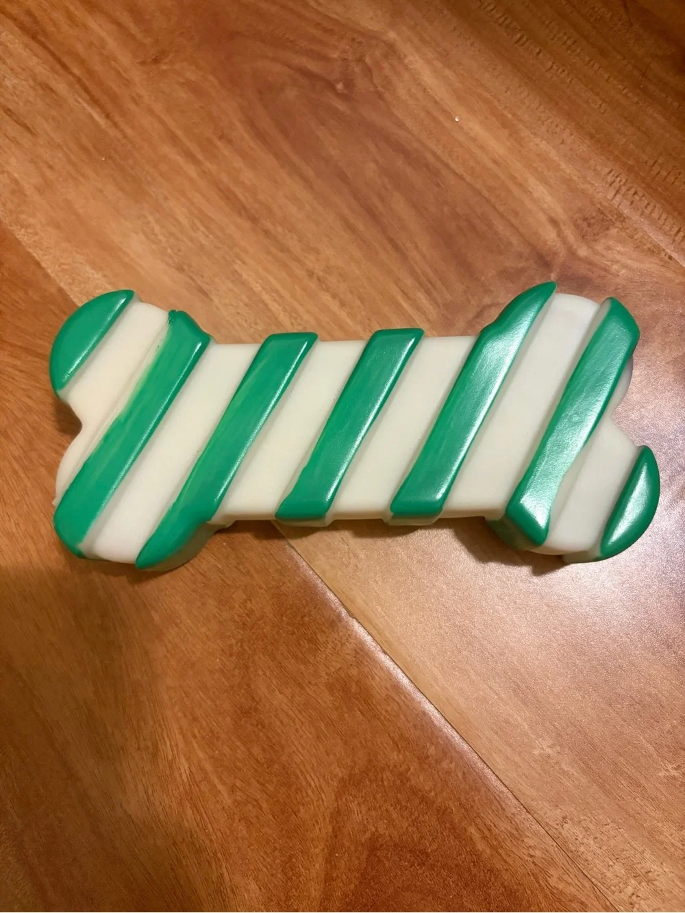 Durable Green & White and Red Dog Chew Toy Duo
